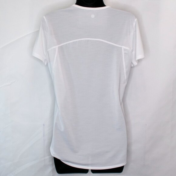 Athleta Kettlebella Train Tee Shirt Womens Medium M White T Top Athletic L05X - Picture 4 of 7